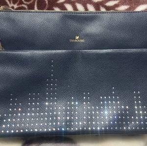 Swarovski dark blue skyline laptop bag NWOT